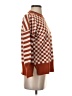 Unbranded Checkered-gingham Orange Pullover Sweater Size S - photo 4