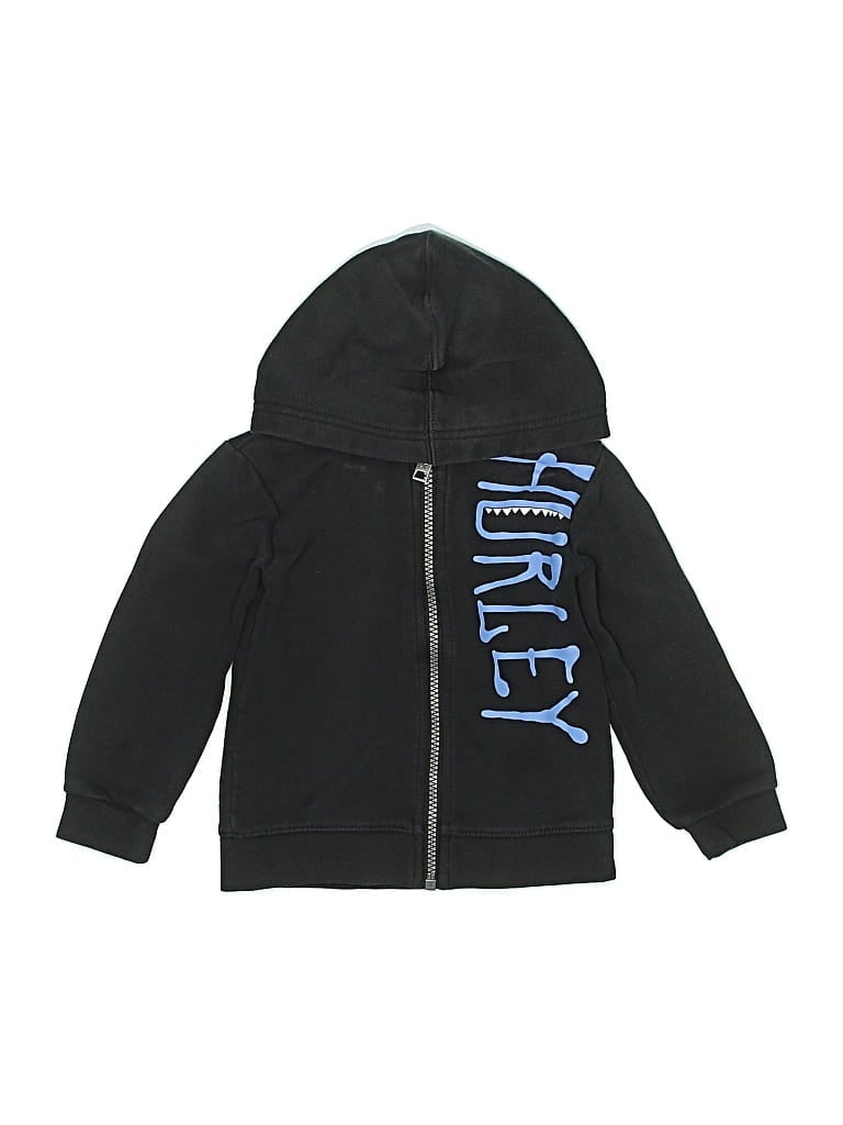 Pre-owned Hurley Kids' Zip Up Hoodie In Black