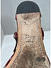 Dior Plaid Red Burgundy Sandals Size EU 38 - photo 6