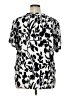 Assorted Brands Floral Silver Short Sleeve Blouse Size XL - photo 2