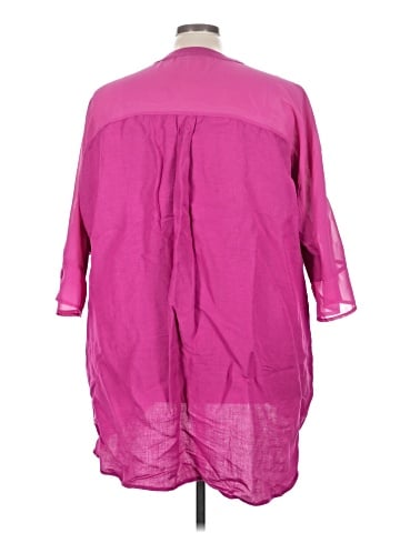 Jessica London 3/4 Sleeve Button-Down Shirt (view 2)