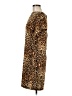 Joe Fresh 100% Polyester Animal Print Brown Casual Dress Size M - photo 5