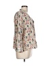 Zara Floral Ivory 3/4 Sleeve Blouse Size L - photo 4