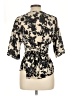 West Kei 100% Polyester Black 3/4 Sleeve Blouse Size L - photo 2