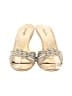 Prada 100% Leather Metallic Gold Sandals Size EU 38 - photo 2