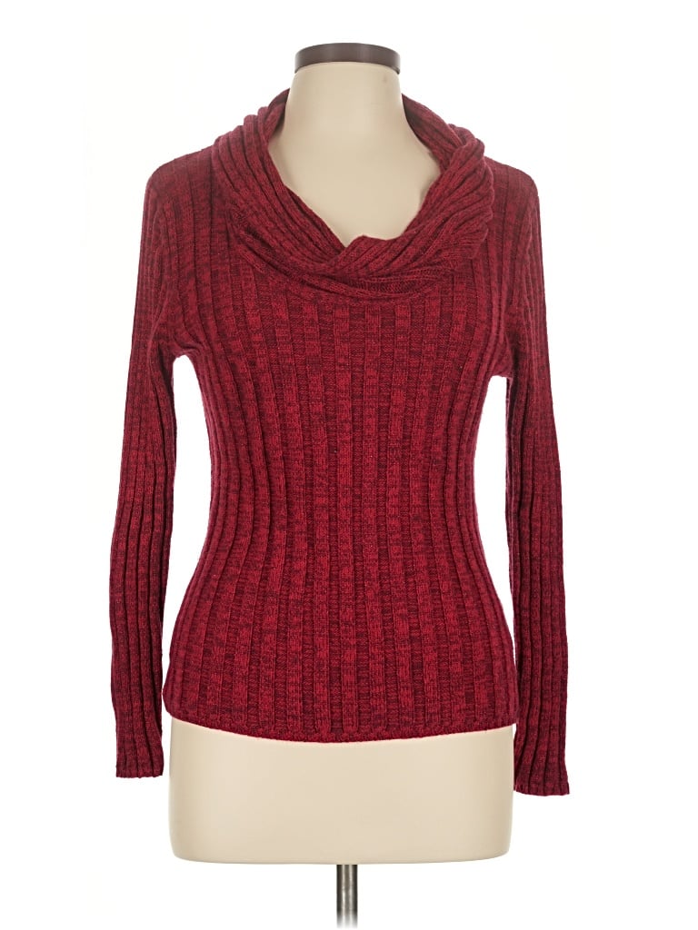 Pre-owned Apt. 9 Turtleneck Sweater In Burgundy