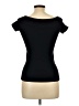 Scala Black Short Sleeve Top Size L - photo 2