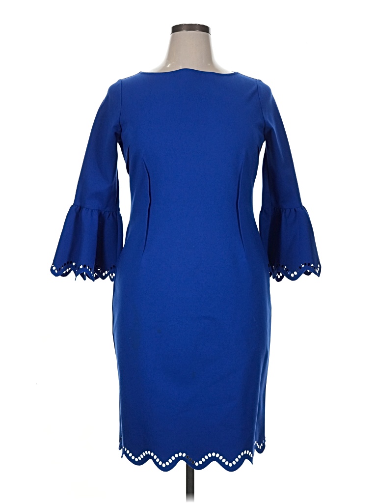 Pre-owned Teri Jon Cocktail Dress In Blue