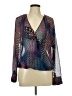 Marciano Blue Purple Long Sleeve Blouse Size L - photo 1