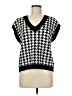 Talbots Outlet Houndstooth Black Sweater Vest Size M - photo 1