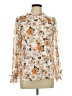 Perseption Concept Floral Ivory Long Sleeve Blouse Size L - photo 1