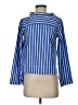 J.Crew 100% Cotton Stripes Blue Long Sleeve Blouse Size 00 - photo 1