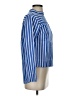 J.Crew 100% Cotton Stripes Blue Long Sleeve Blouse Size 00 - photo 4