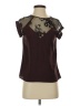 Express Burgundy Short Sleeve Blouse Size XS - photo 1