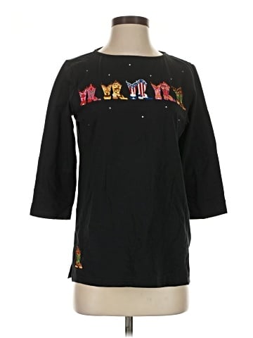 Quacker Factory 3/4 Sleeve Button-Down Shirt (view 1)