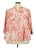 Fred David 100% Polyester Pink 3/4 Sleeve Blouse Size 3X - photo 1