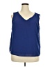 Dana Kay 100% Polyester Blue Sleeveless Blouse Size 20 - photo 1