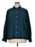 Izuria Teal Long Sleeve Blouse Size XL - photo 1