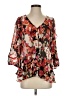 Simply. Chloe Dao 100% Polyester Red 3/4 Sleeve Blouse Size XS - photo 1