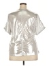 Unbranded Metallic Solid Silver Short Sleeve T-Shirt Size 3X - photo 2