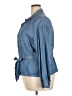 POPSUGAR 100% Lyocell Blue 3/4 Sleeve Button-Down Shirt Size XXL - photo 5