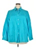 Real Clothes Teal 3/4 Sleeve Button-Down Shirt Size 18 - photo 1