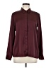 Express 100% Polyester Burgundy Long Sleeve Blouse Size M - photo 1