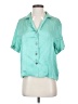 FRNCH 100% Viscose Teal Short Sleeve Blouse Size S - photo 1