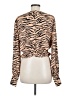 Finders Keepers 100% Polyester Animal Print Tan Long Sleeve Blouse Size 8 - photo 2