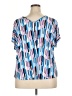 Bar III Blue Short Sleeve Blouse Size 2X - photo 2