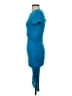 Assorted Brands Solid Blue Casual Dress Size XS - photo 5