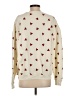 Kule 100% Cotton Hearts Ivory Pullover Sweater Size XS - photo 2