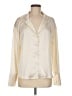 Future Collective 100% Polyester Metallic Ivory Long Sleeve Blouse Size M - photo 1