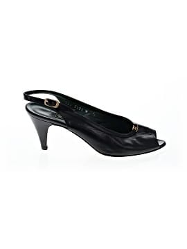 Gucci Vintage Leather Peep Toe Slingback Pumps (view 1)