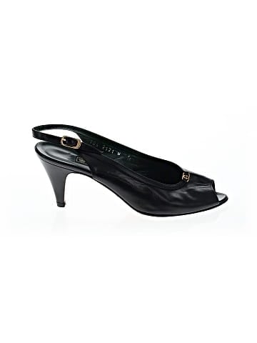 Gucci Vintage Leather Peep Toe Slingback Pumps (view 1)