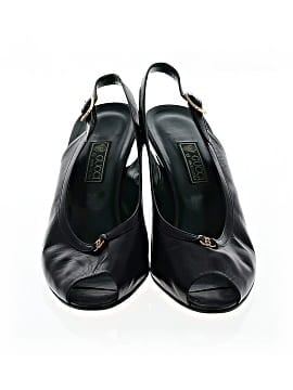 Gucci Vintage Leather Peep Toe Slingback Pumps (view 2)