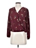 Elodie Burgundy Long Sleeve Blouse Size S - photo 1