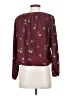 Elodie Burgundy Long Sleeve Blouse Size S - photo 2