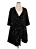 Boohoo 100% Polyester Stars Black Cocktail Dress Size 18 - photo 1