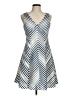 CATHERINE Catherine Malandrino 100% Polyester Chevron-herringbone Silver Cocktail Dress Size 6 - photo 1
