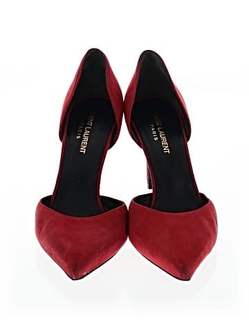 Yves Saint Laurent Suede D'orsay Pumps (view 2)