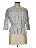 MIMI PROBER Gray 3/4 Sleeve Blouse Size 10 - photo 1