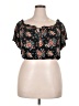 Torrid 100% Rayon Black Short Sleeve Blouse Size 2X Plus (2) - photo 1