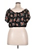 Torrid 100% Rayon Black Short Sleeve Blouse Size 2X Plus (2) - photo 2