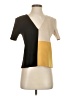 Zara Color Block Brown Short Sleeve Top Size S - photo 1
