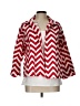 Vitamin 100% Cotton Chevron-herringbone Red Blazer Size L - photo 1