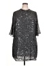 River Island 100% Polyester Silver Cocktail Dress Size 18 - photo 1