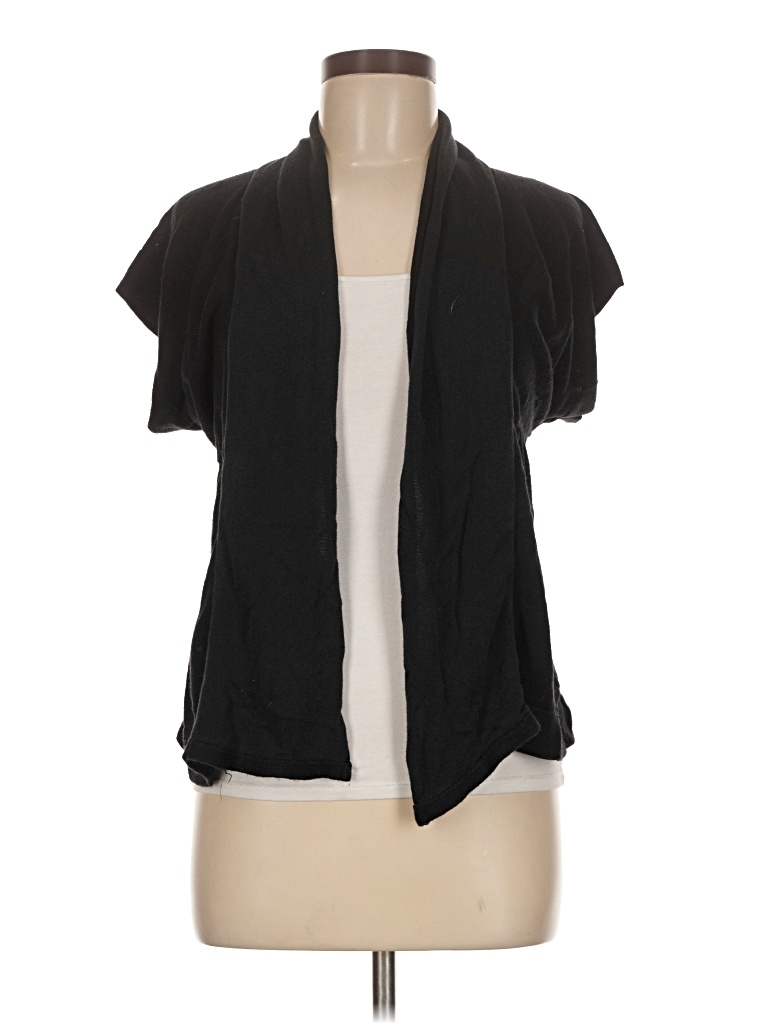 Pre-owned Xhilaration Short Sleeve Blouse In Black
