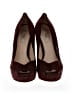 Prada 100% Suede Burgundy Heels Size EU 38 - photo 2