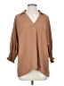 Dokotoo 100% Polyester Brown 3/4 Sleeve Blouse Size S - photo 1